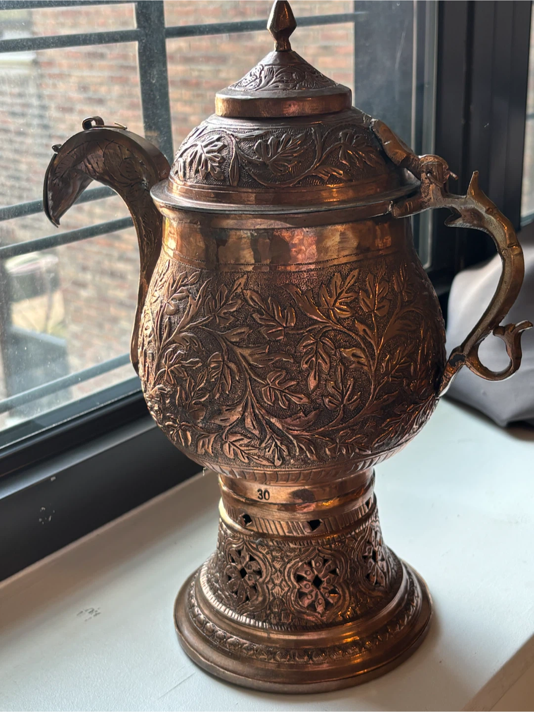 Vintage Kashmiri Copper Kettle - photo 2
