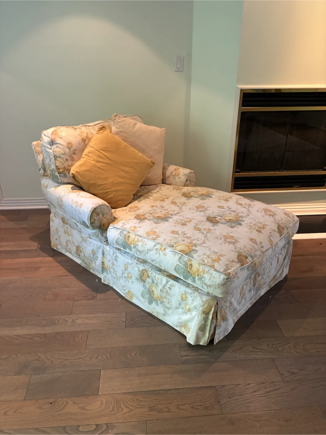 Floral Chaise Lounge Chair