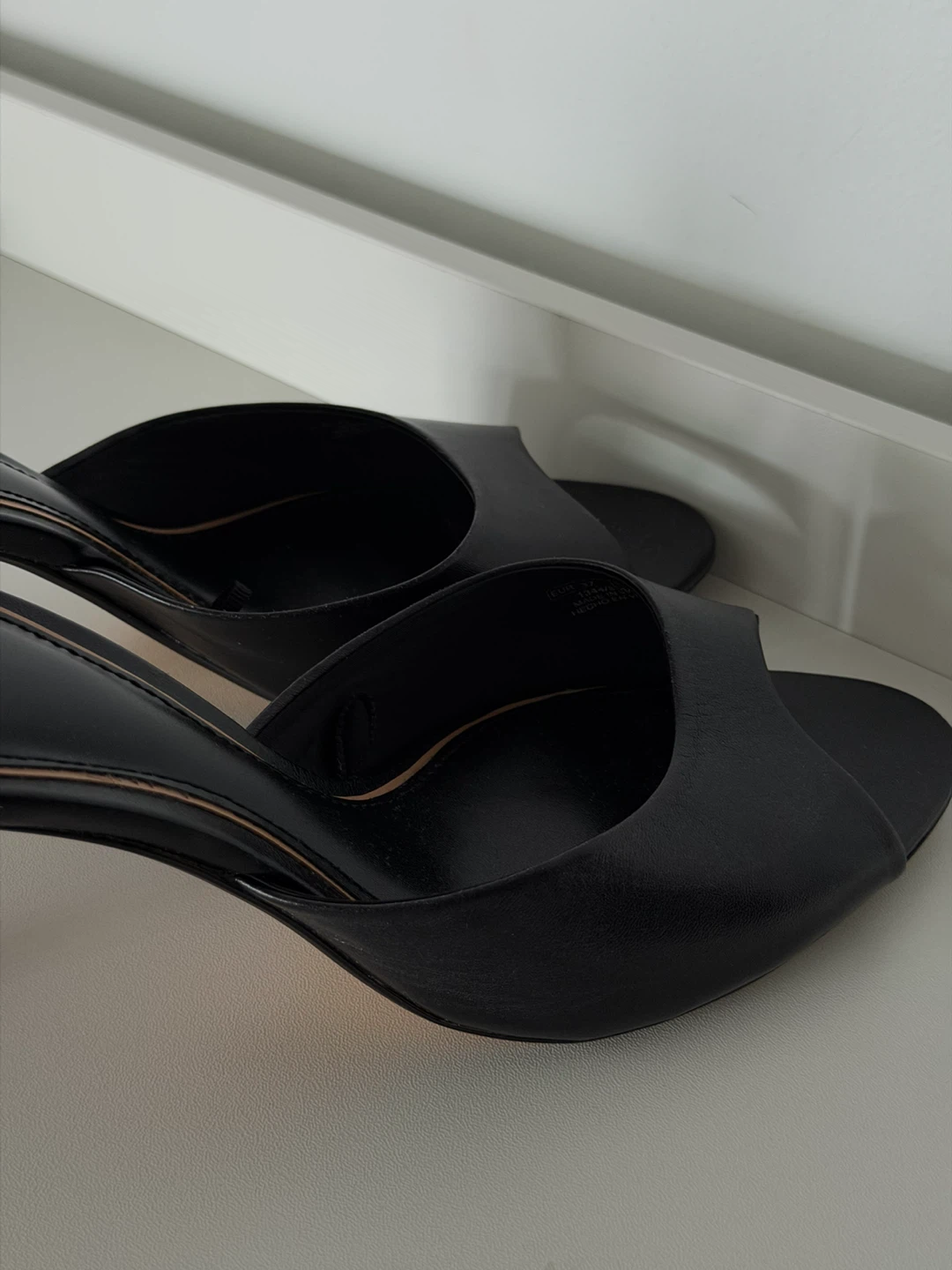 ZARA Black Heeled Mules Size 37 - photo 3