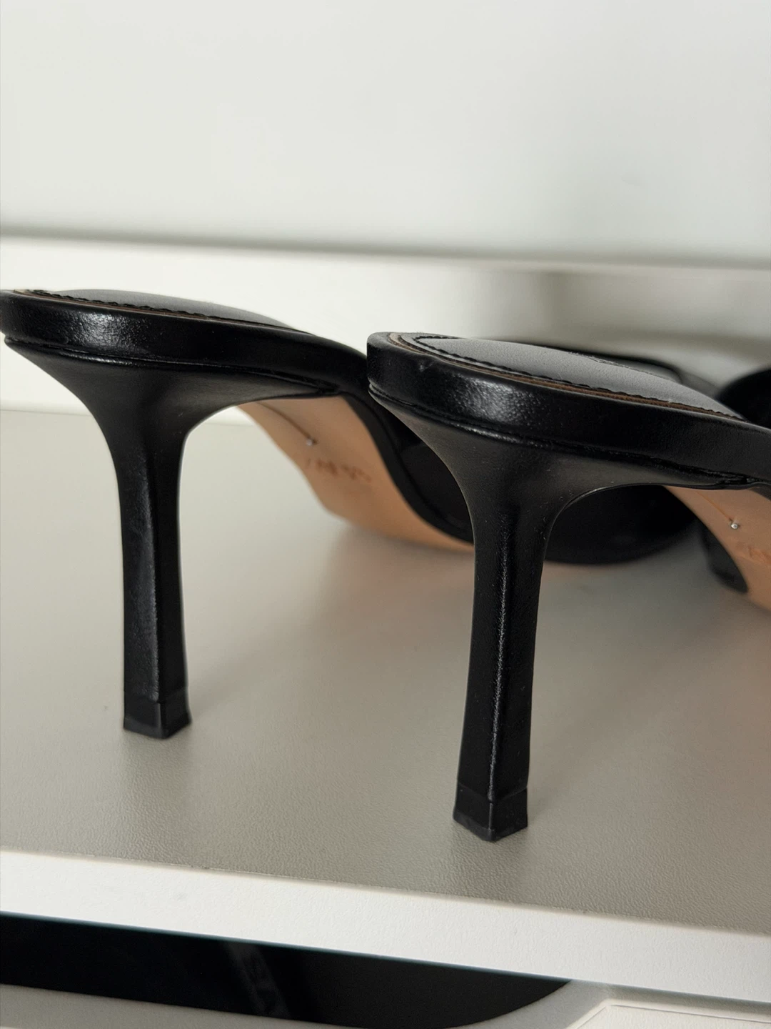 ZARA Black Heeled Mules Size 37 - photo 4