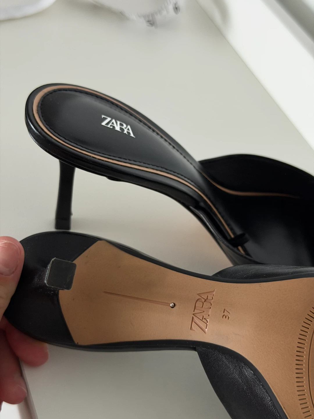 ZARA Black Heeled Mules Size 37 - photo 5
