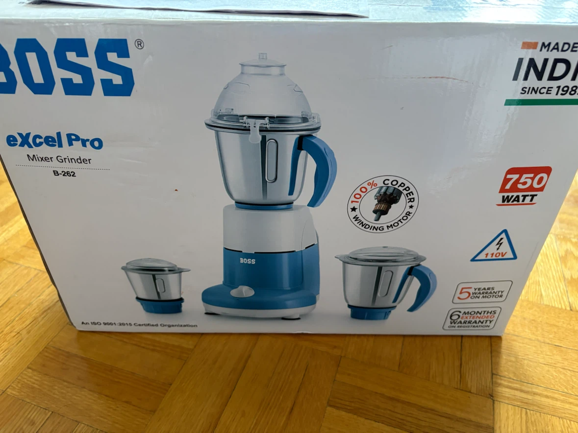 BOSS Excel Pro Mixer Grinder B-262 - photo 3