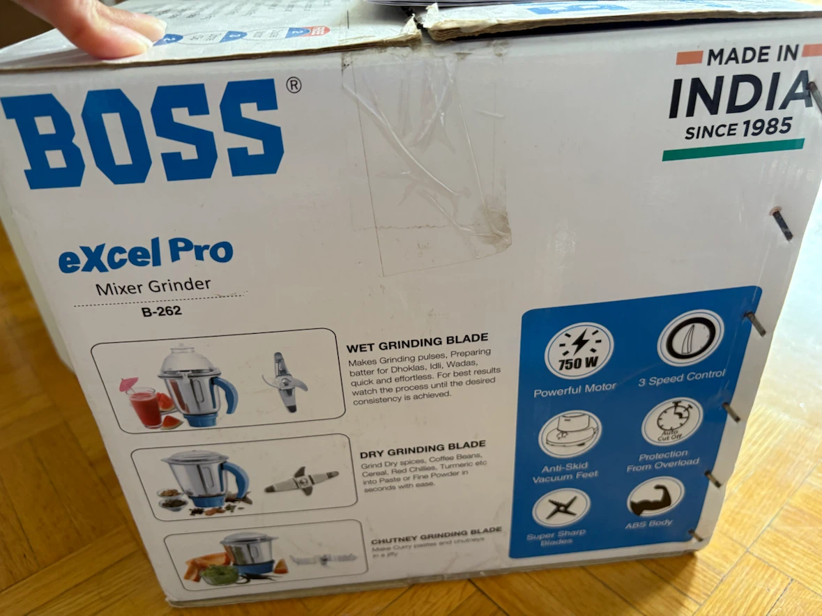 BOSS Excel Pro Mixer Grinder B-262 - photo 5