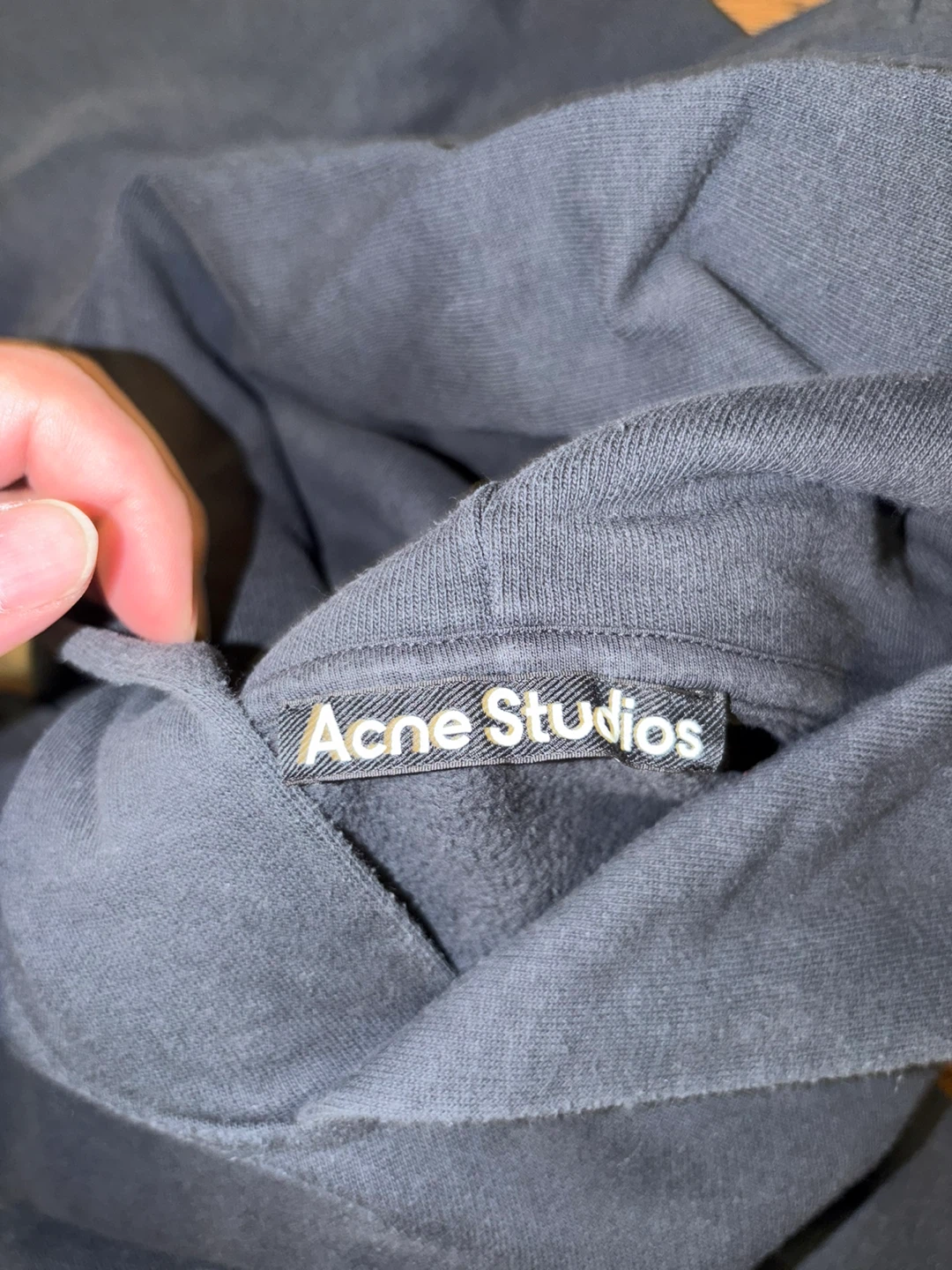 Acne Studios Black Hoodie with Pink Faces Graphic - photo 3