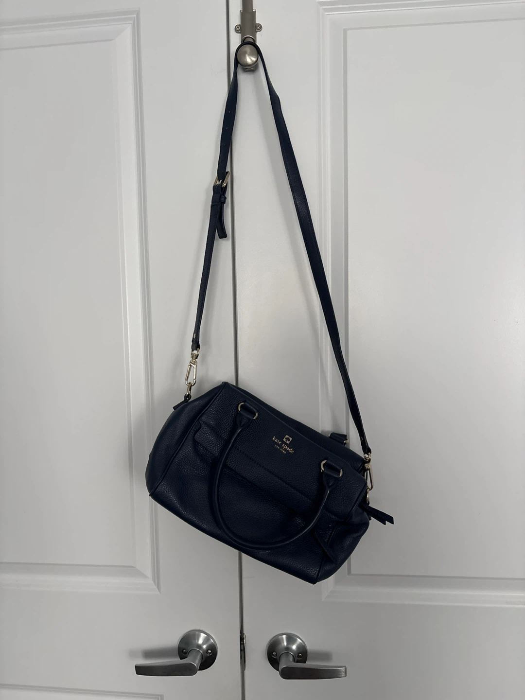 Kate Spade Navy Leather Satchel Bag