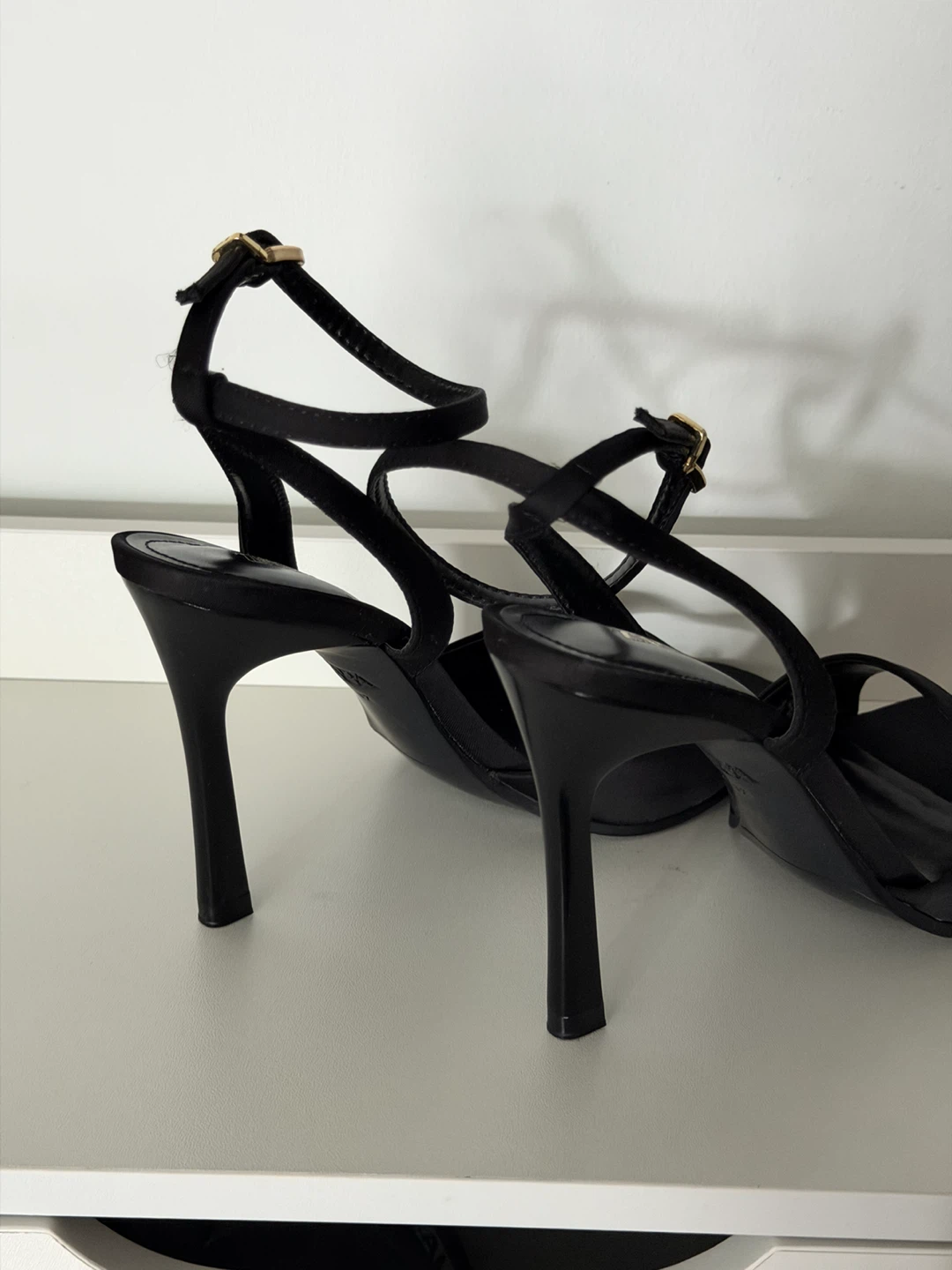 ZARA Black Heeled Sandals with Ankle Strap - photo 3