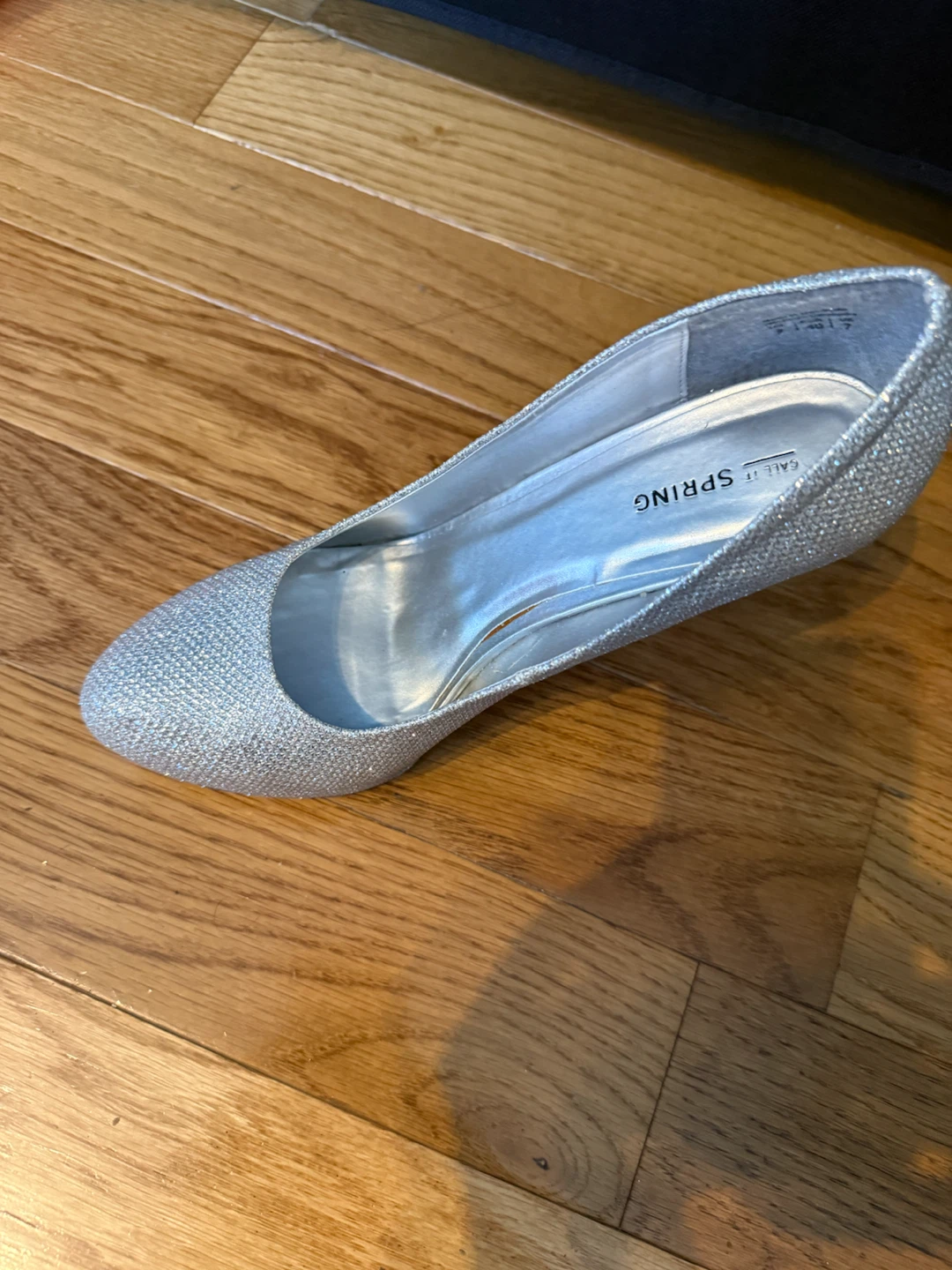 Silver Glitter Heels