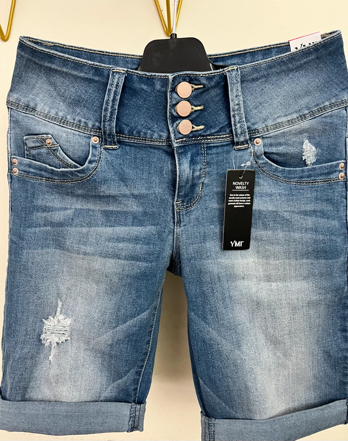 YMI Blue Denim Shorts - photo 2