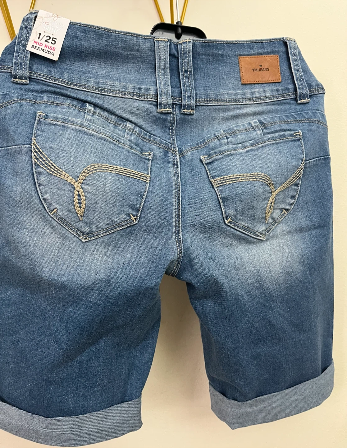 YMI Blue Denim Shorts - photo 3