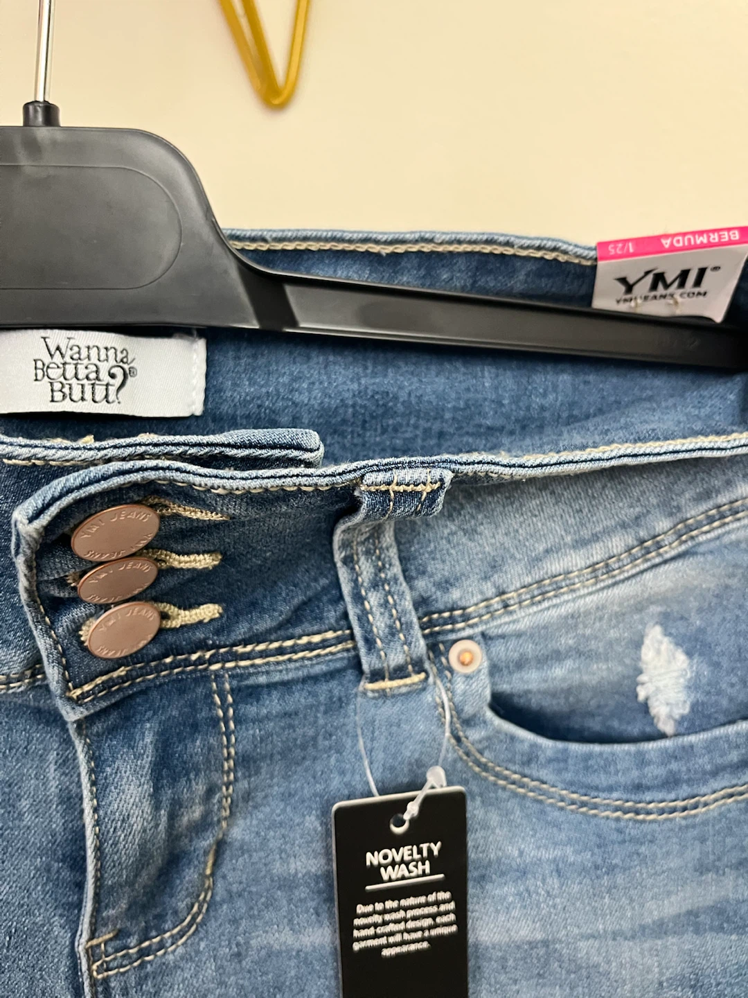 YMI Blue Denim Shorts - photo 4