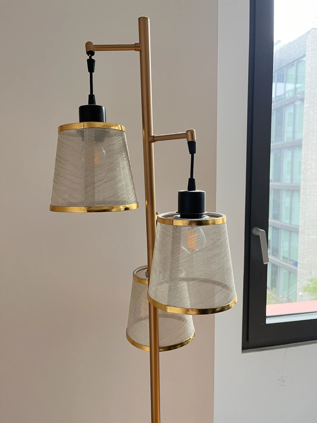 Gold Floor Lamp with 3 Shades - photo 3