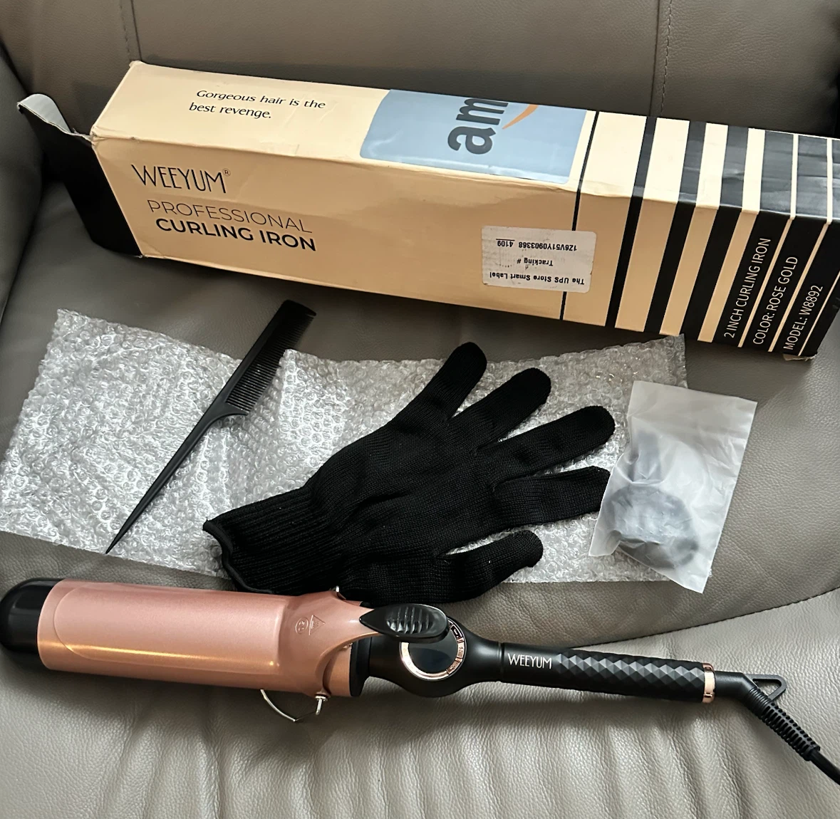 Weeyum Professional 2 Inch Curling Iron - Rose Gold