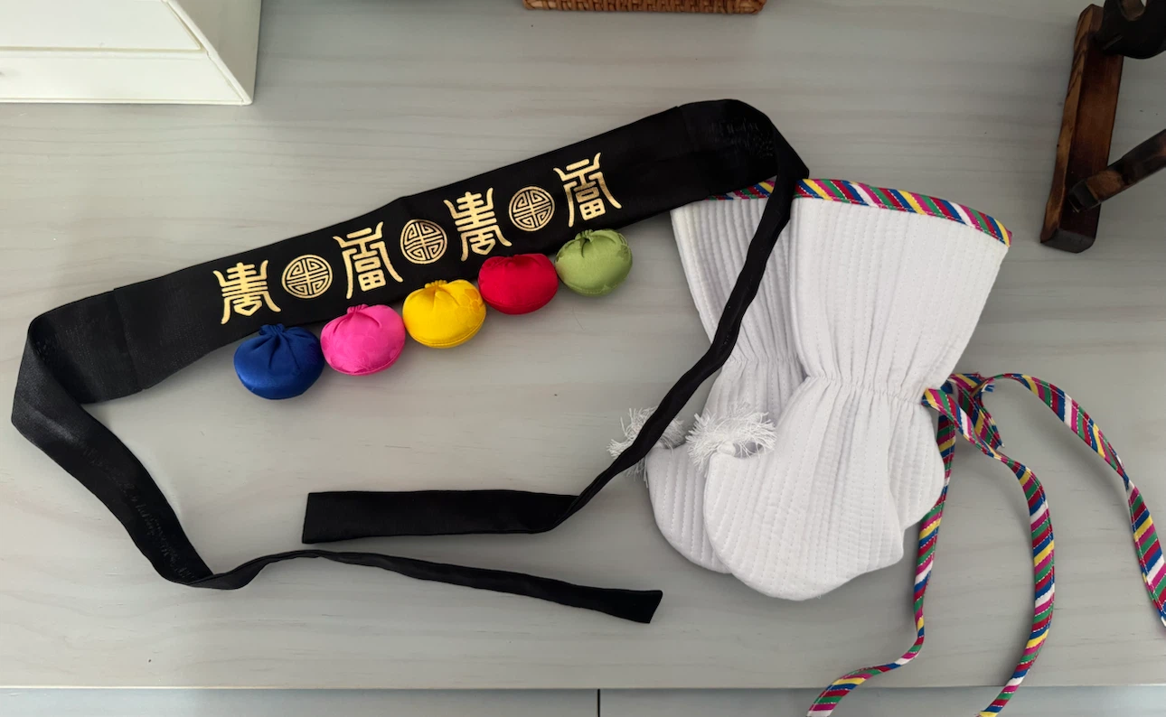 Dol(돌) 색동한복 baby hanbok full set - photo 3
