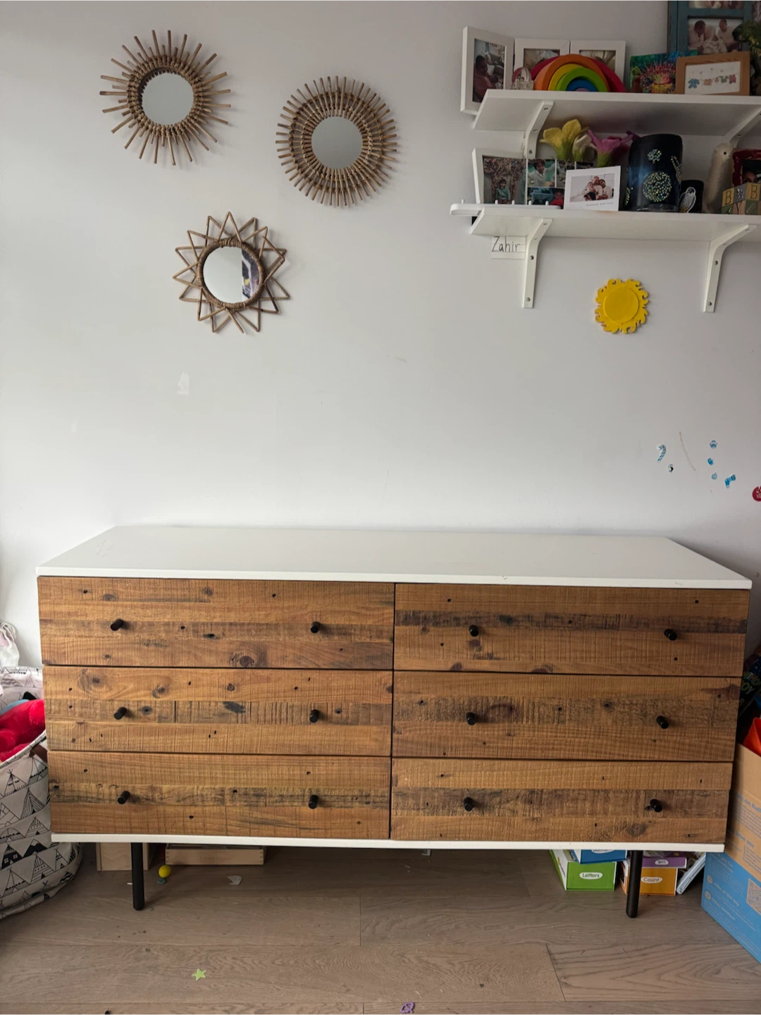 West Elm Emmerson 6-Drawer Reclaimed Wood & Lacquer Dresser