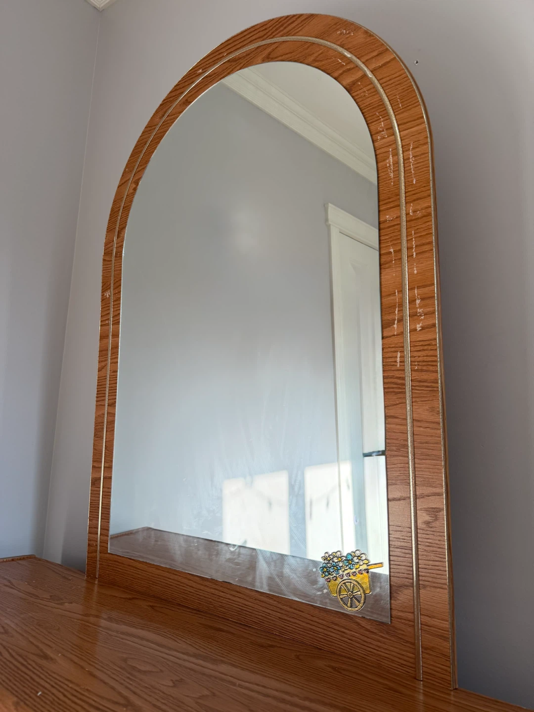 Wooden Dresser with Mirror - photo 3