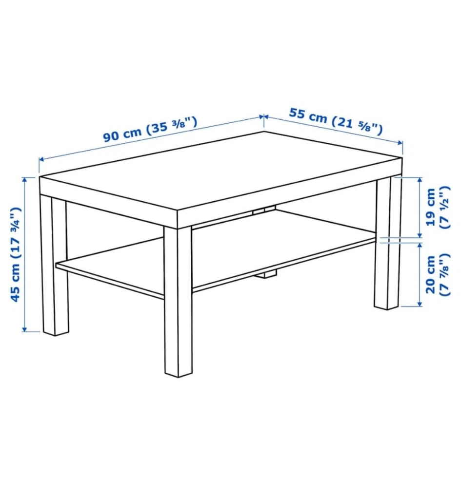 IKEA White Coffee Table with Shelf - photo 5