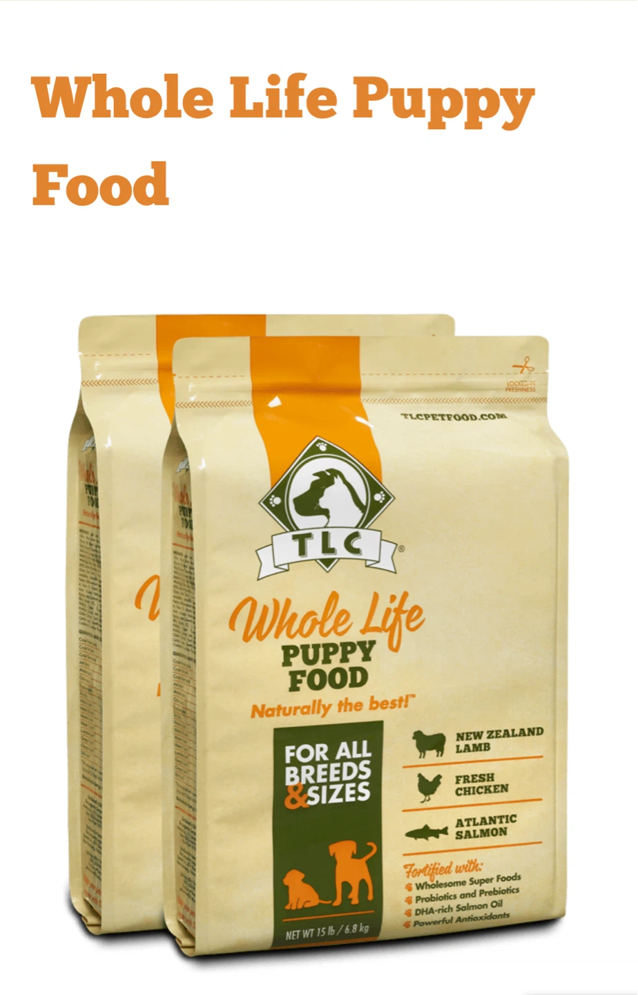 TLC Whole Life Puppy Food - New Zealand Lamb