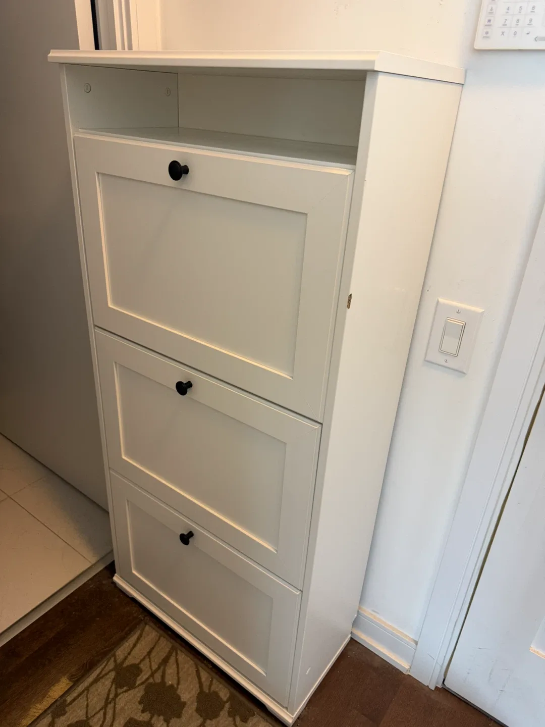 IKEA BRUSALI Shoe cabinet with 3 compartments - photo 2