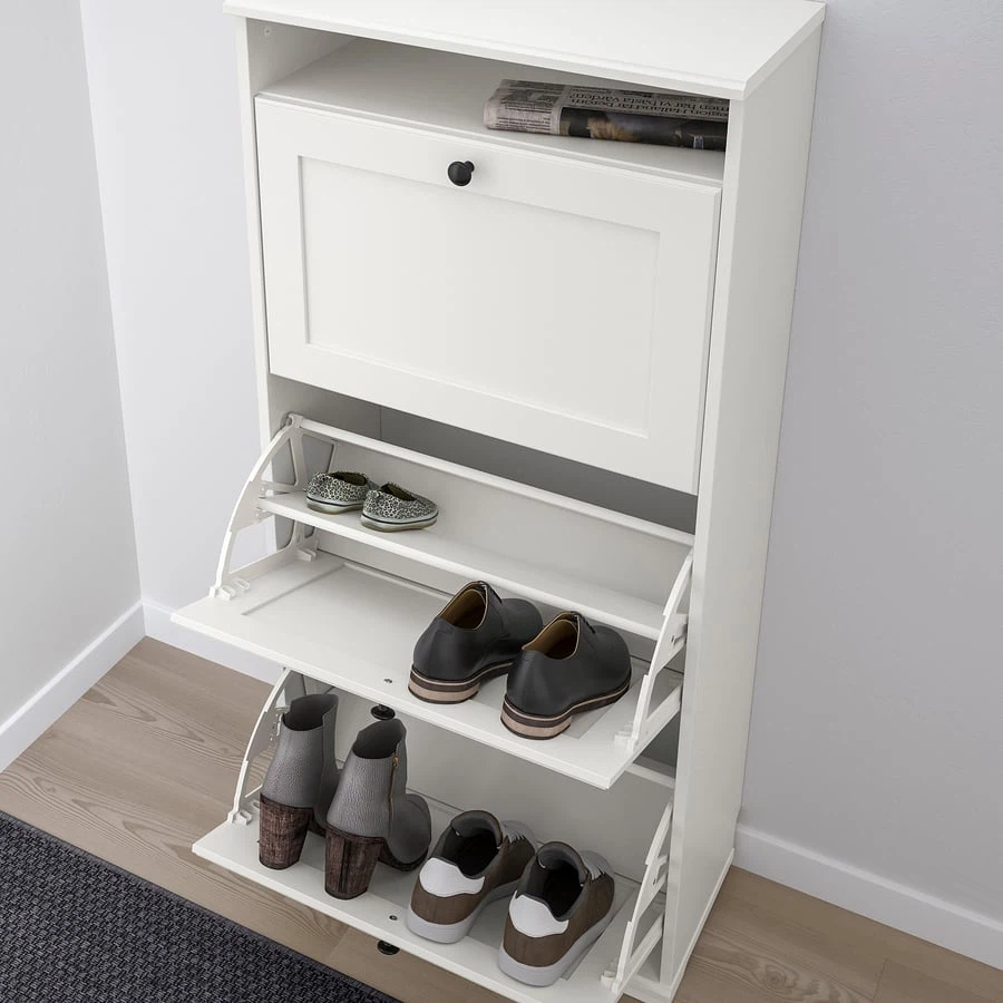 IKEA BRUSALI Shoe cabinet with 3 compartments - photo 5