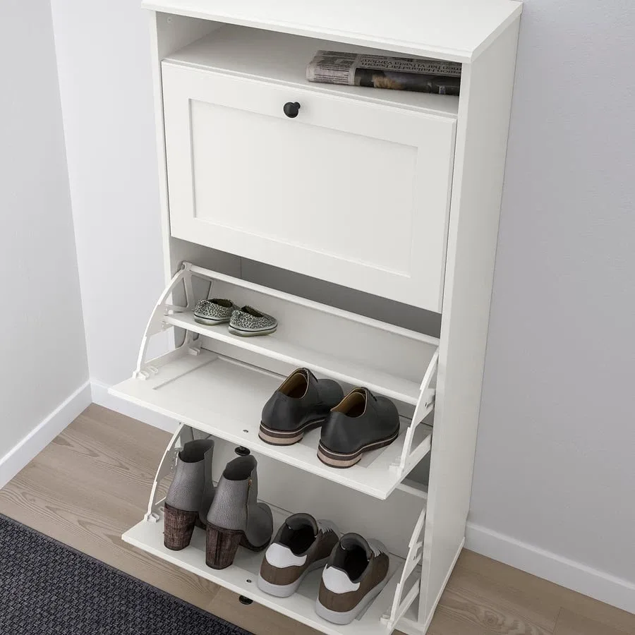 IKEA BRUSALI Shoe cabinet with 3 compartments - photo 5