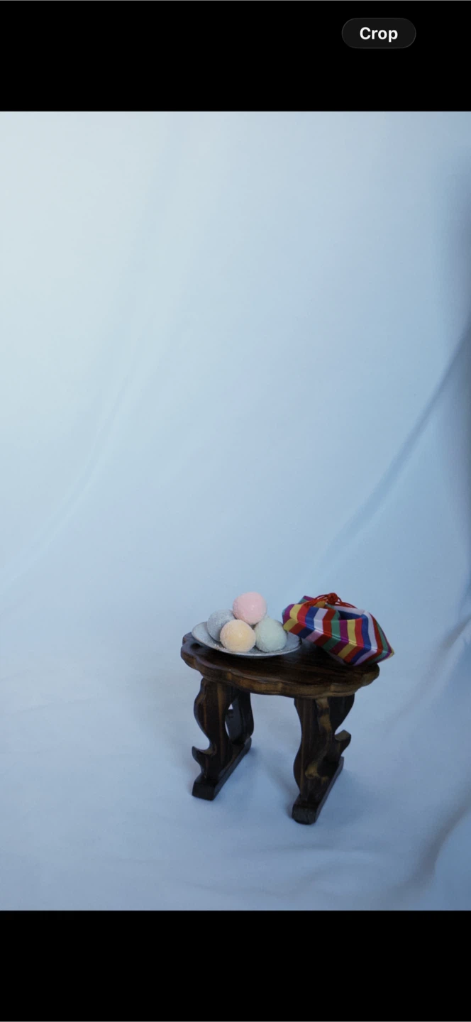 Korean Soban Table: Dol(돌) Wooden Stand, Cake Vase Tray