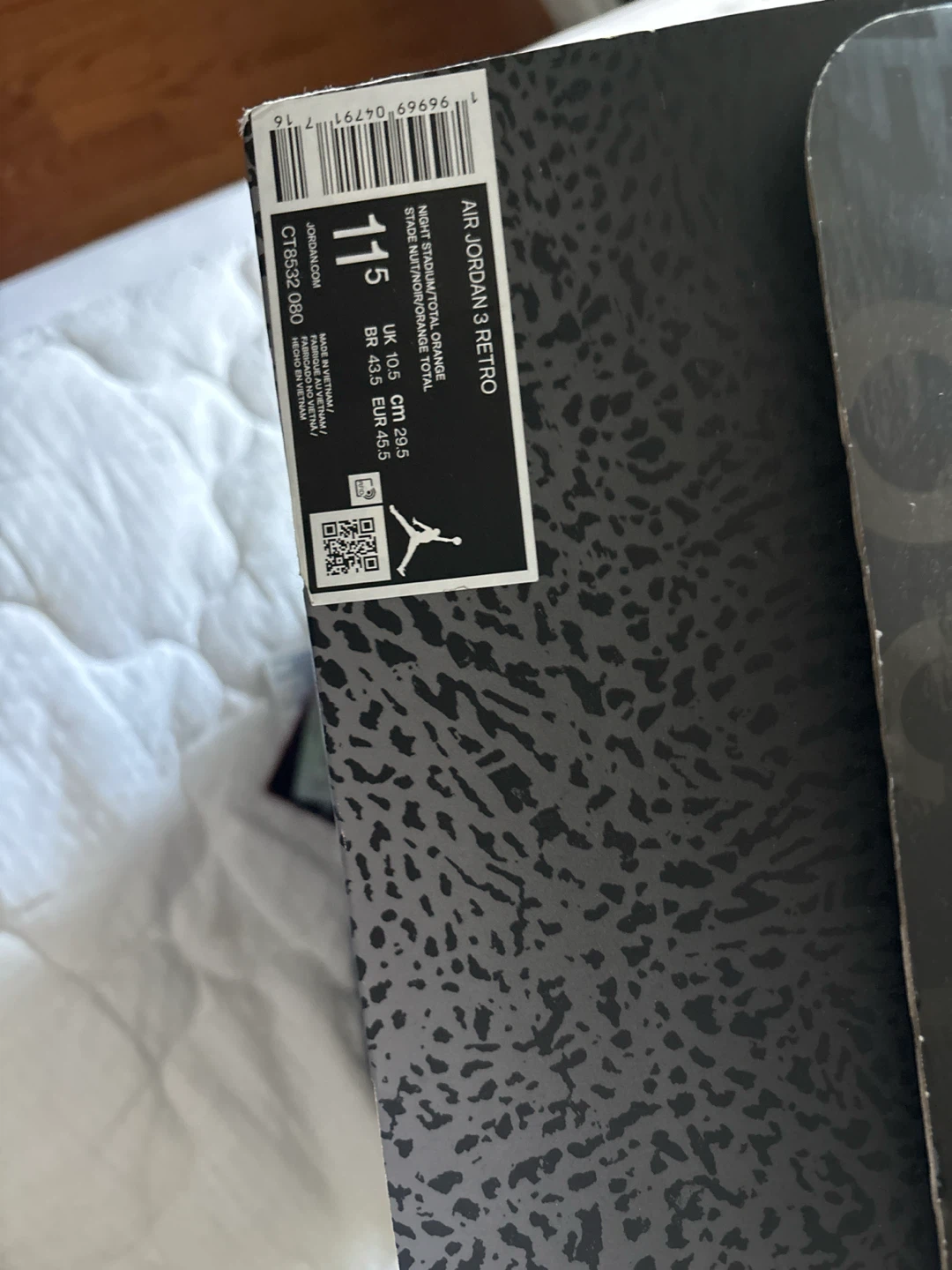 Air Jordan 3 Retro "Night Stadium/Total Orange" Mens Shoes - photo 4