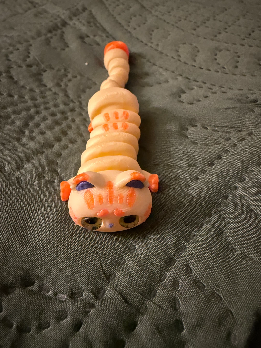 Orange fidget Striped Cat Toy