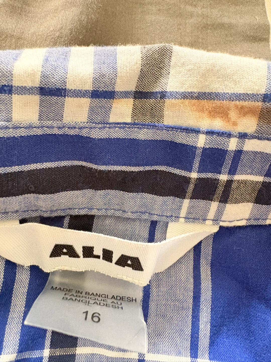 ALIA Plaid Button-Up Shirt,$5 each or $8 for both - photo 3