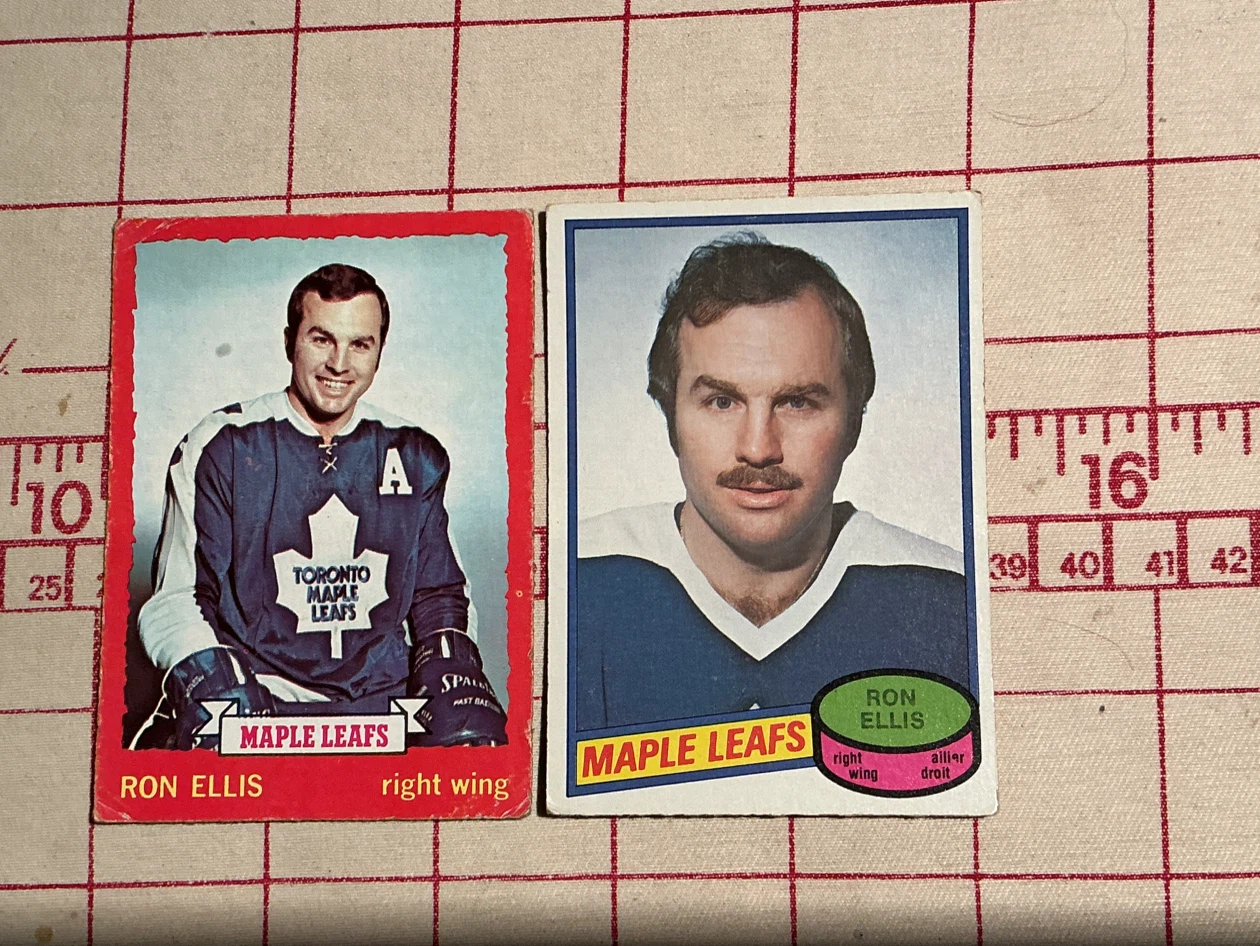 Ron Ellis Toronto Maple Leafs Hockey Cards #55 & #329