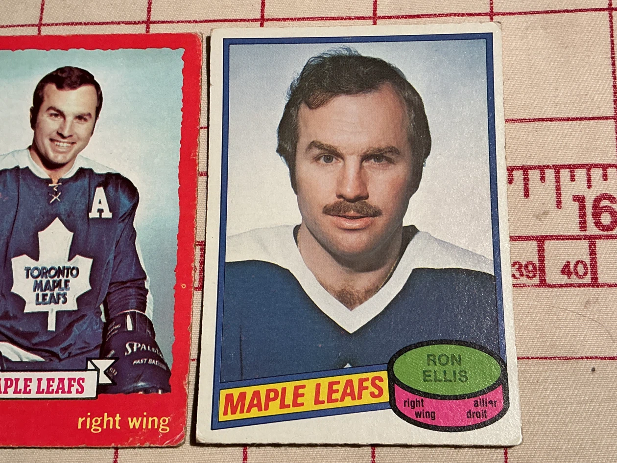 Ron Ellis Toronto Maple Leafs Hockey Cards #55 & #329 - photo 3