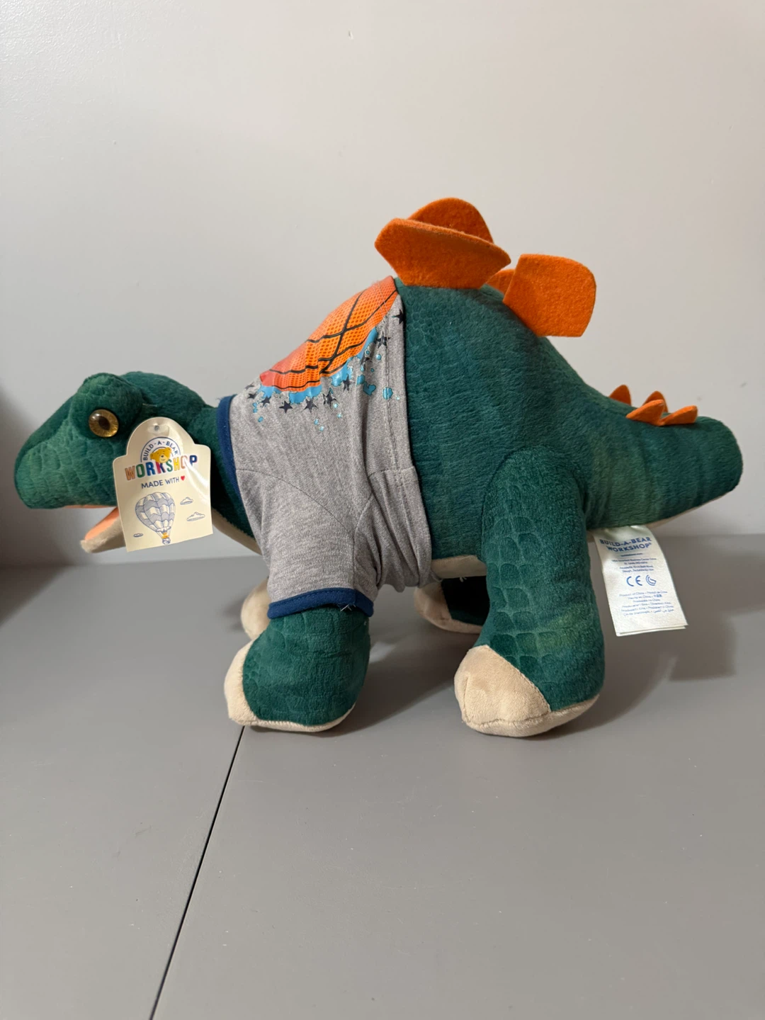 Build-A-Bear Green Dinosaur Plush with Basketball Shirt - photo 3