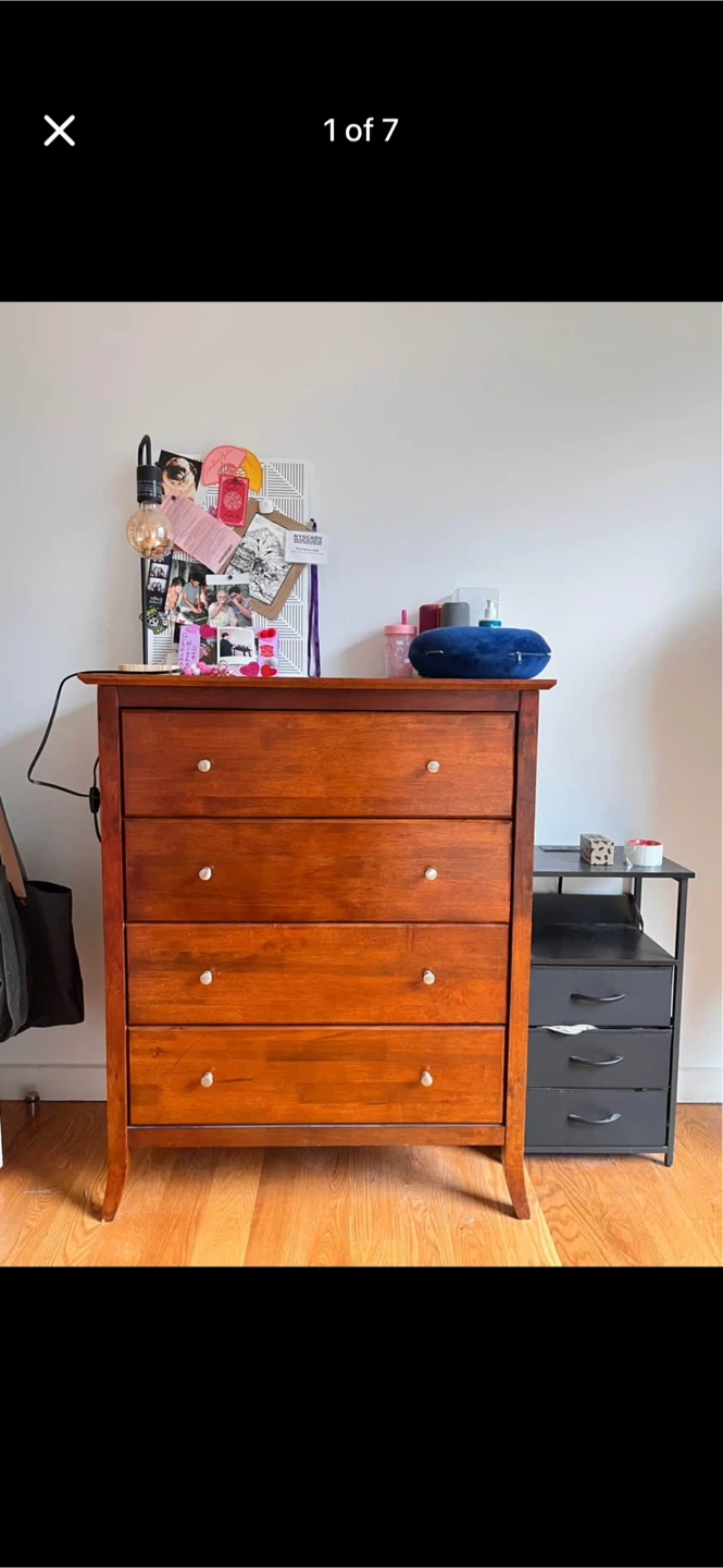 Cherry Wood 4-Drawer Dresser - photo 2