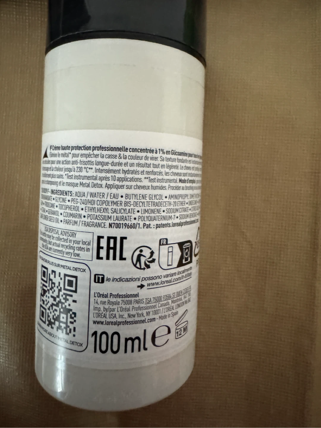 L'Oréal Professionnel Metal Detox Leave-in Cream 100 ml - photo 2