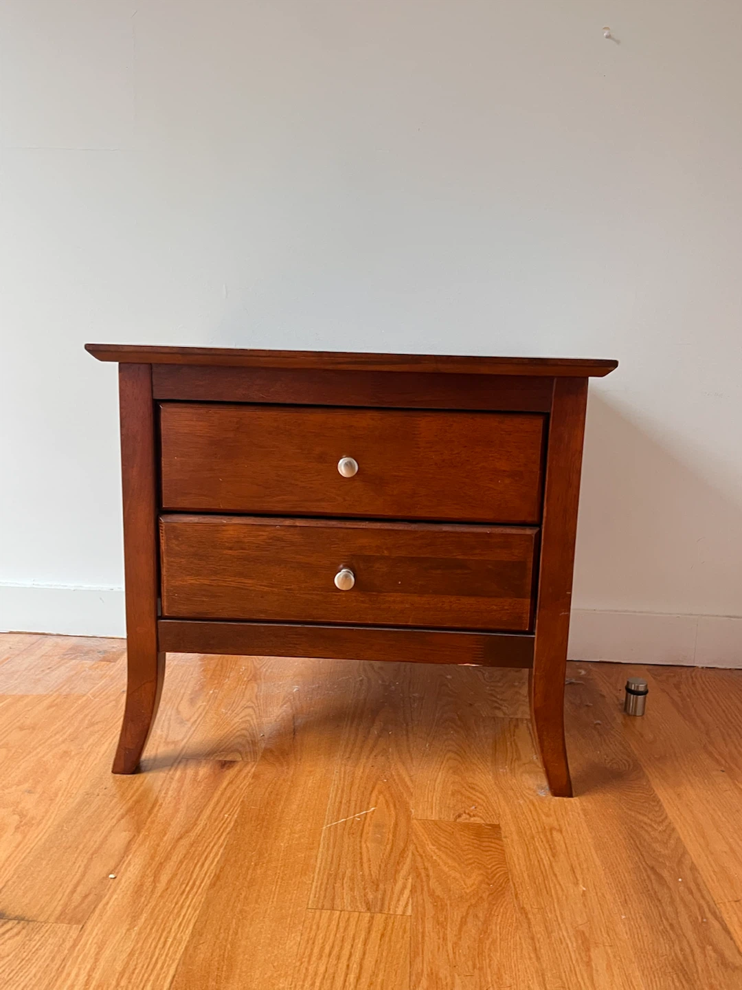 Set of 2 Wooden Nightstand with Two Drawers - photo 2