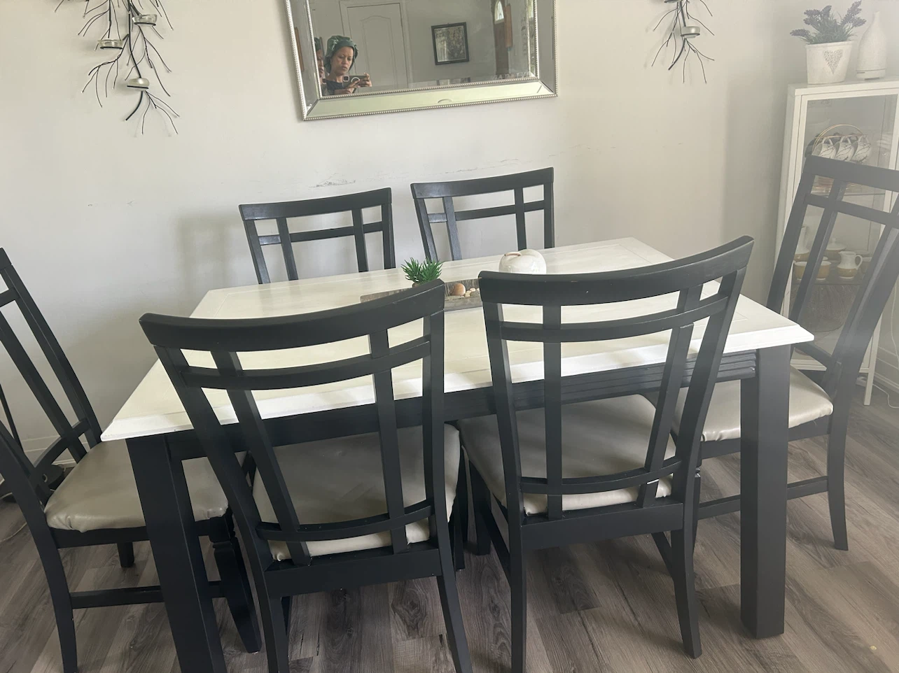 Solid Wood Expandable Dining Table with 6 Chairs - photo 2