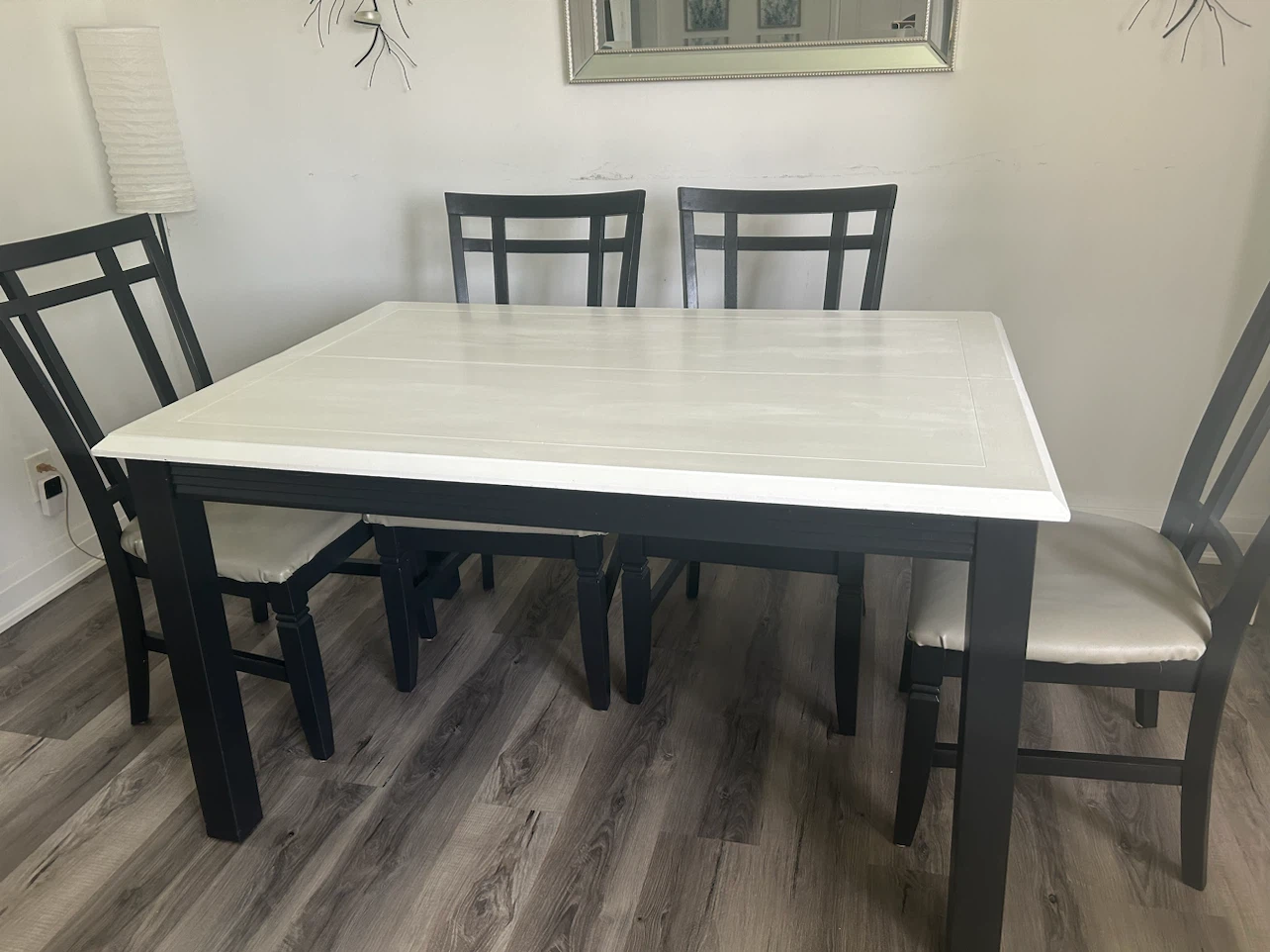 Solid Wood Expandable Dining Table with 6 Chairs - photo 3