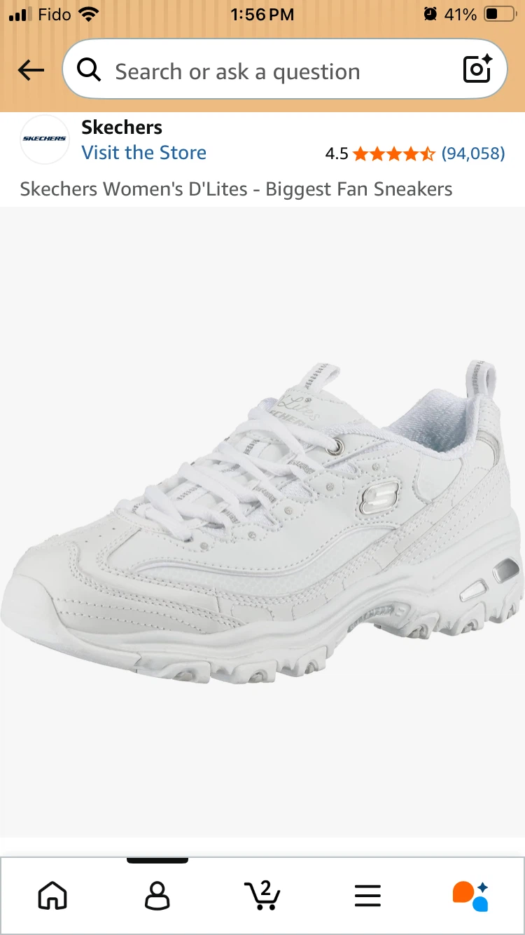 White Sketchers D’lites - Size 5 - photo 5