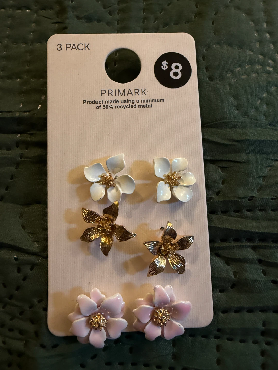 Primark 3 Pack Flower Stud Earrings - photo 2
