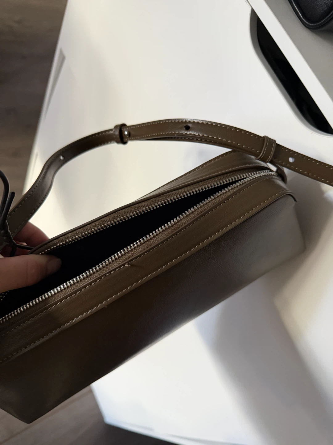 Zara olive Faux Leather Shoulder Bag - photo 2