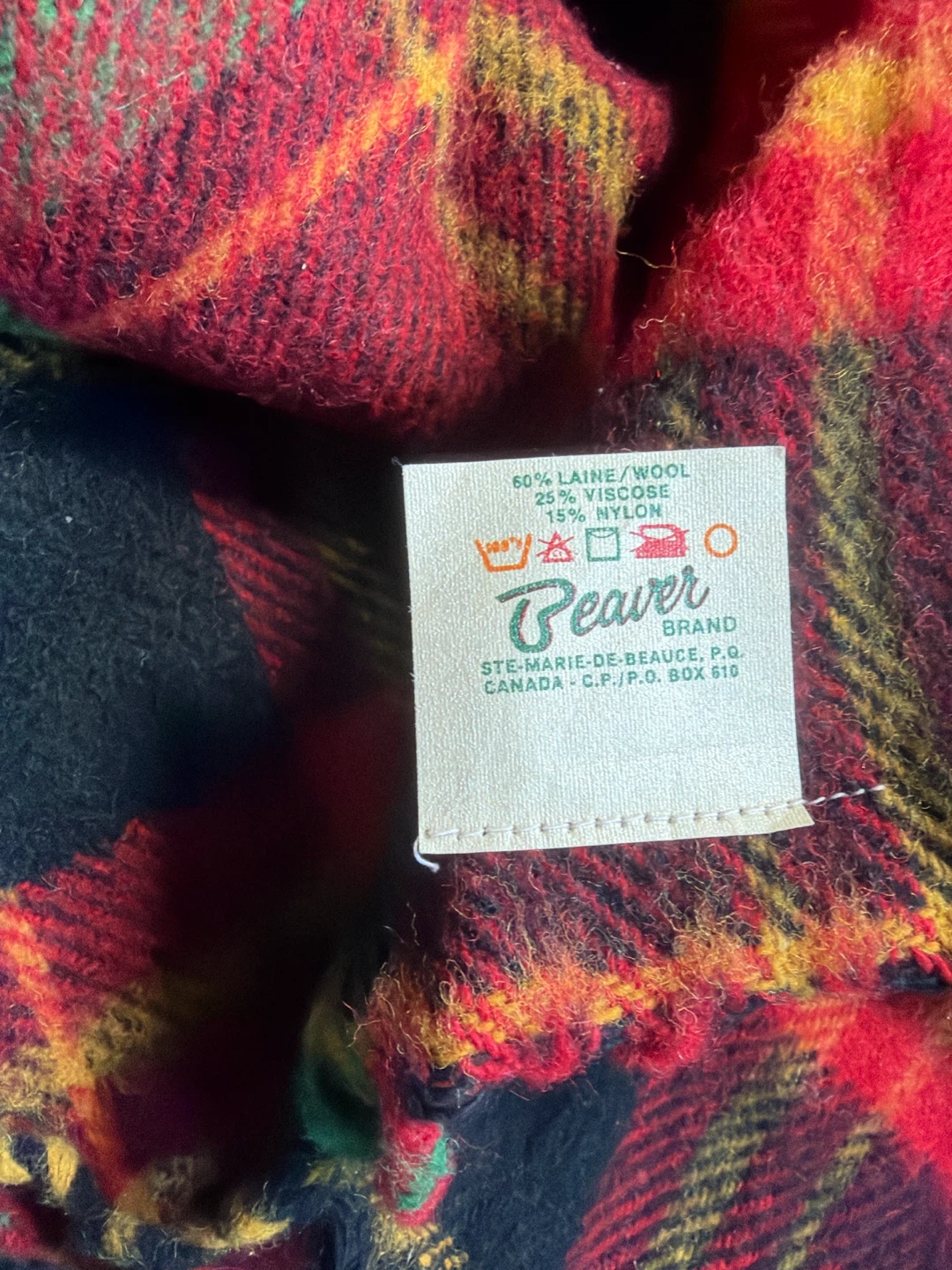 Beaver Brand Wool Plaid Blanket in case - photo 5