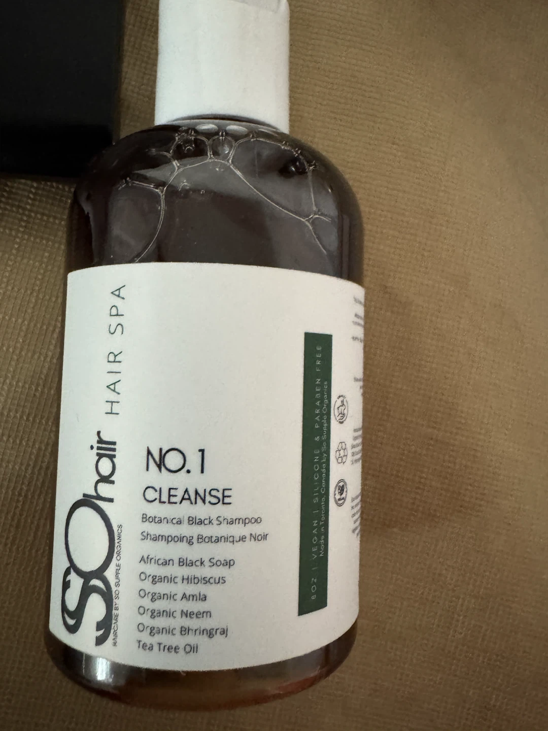 SOhair No. 1 Cleanse Botanical Black Shampoo 8 oz