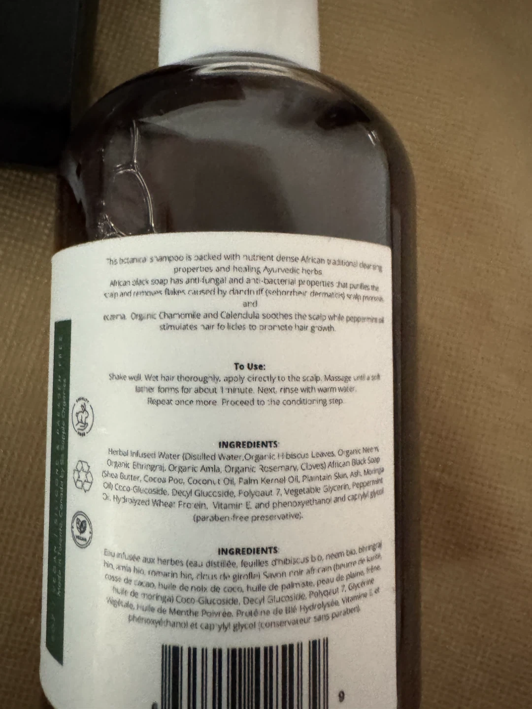 SOhair No. 1 Cleanse Botanical Black Shampoo 8 oz - photo 2