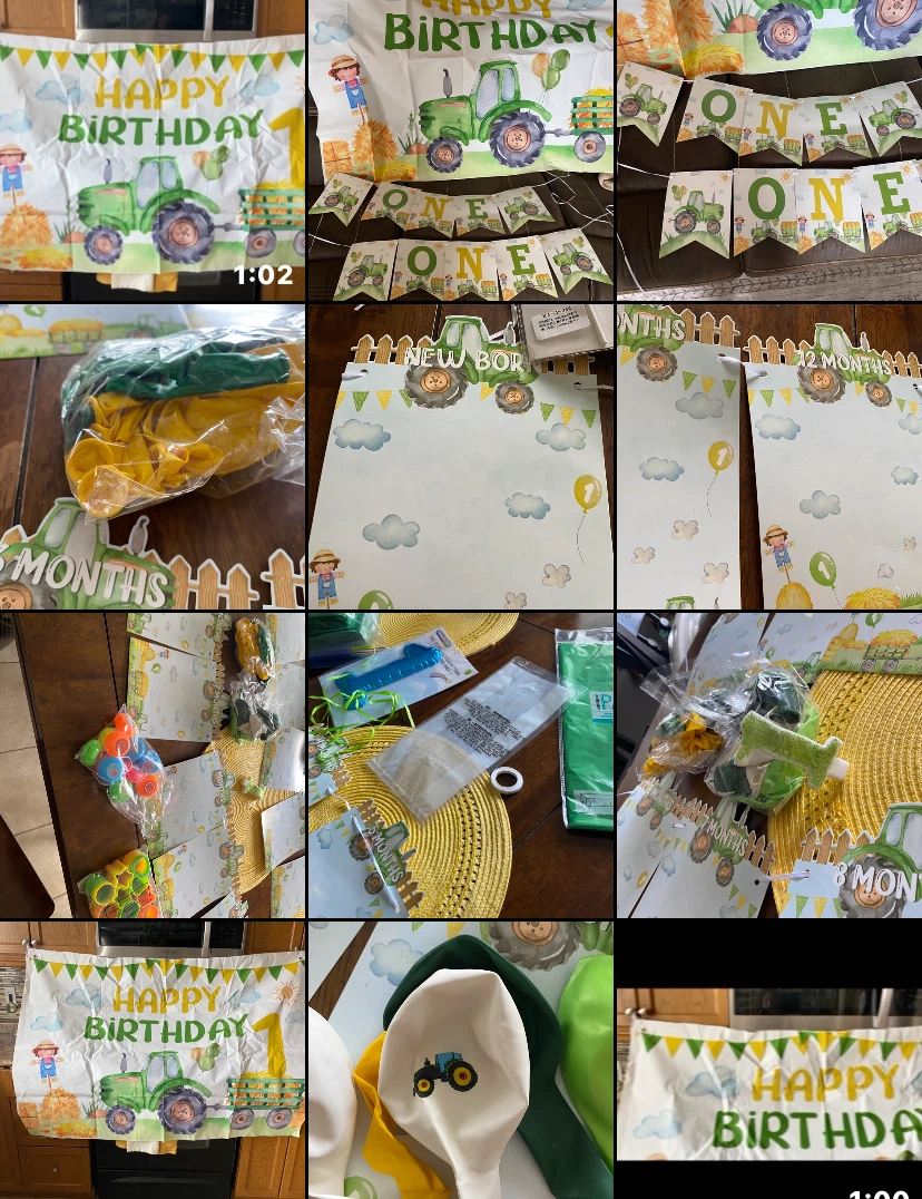 Tractor Themed Birthday Party Decor Set - photo 2