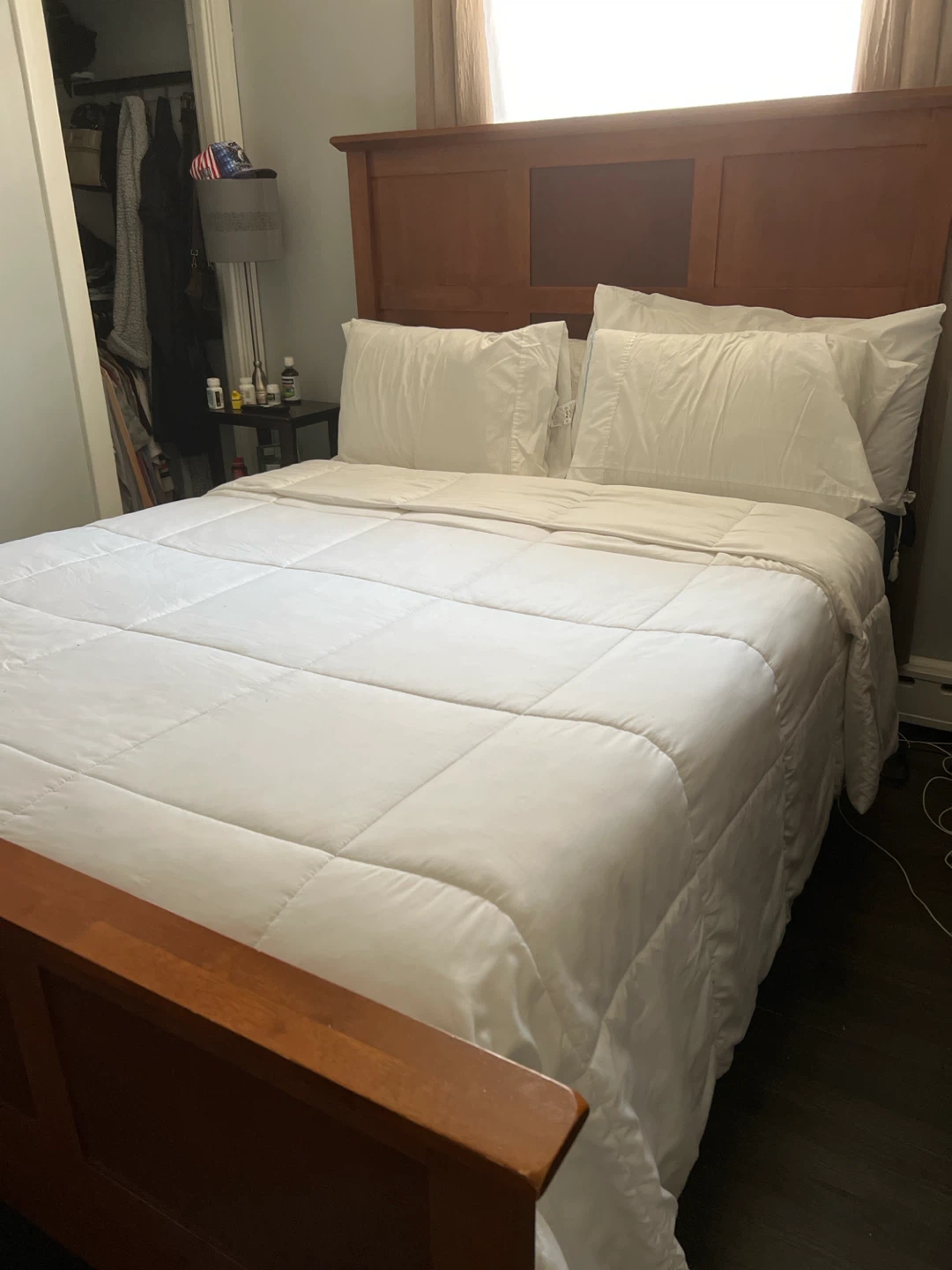 Wooden Bed Frame with Headboard