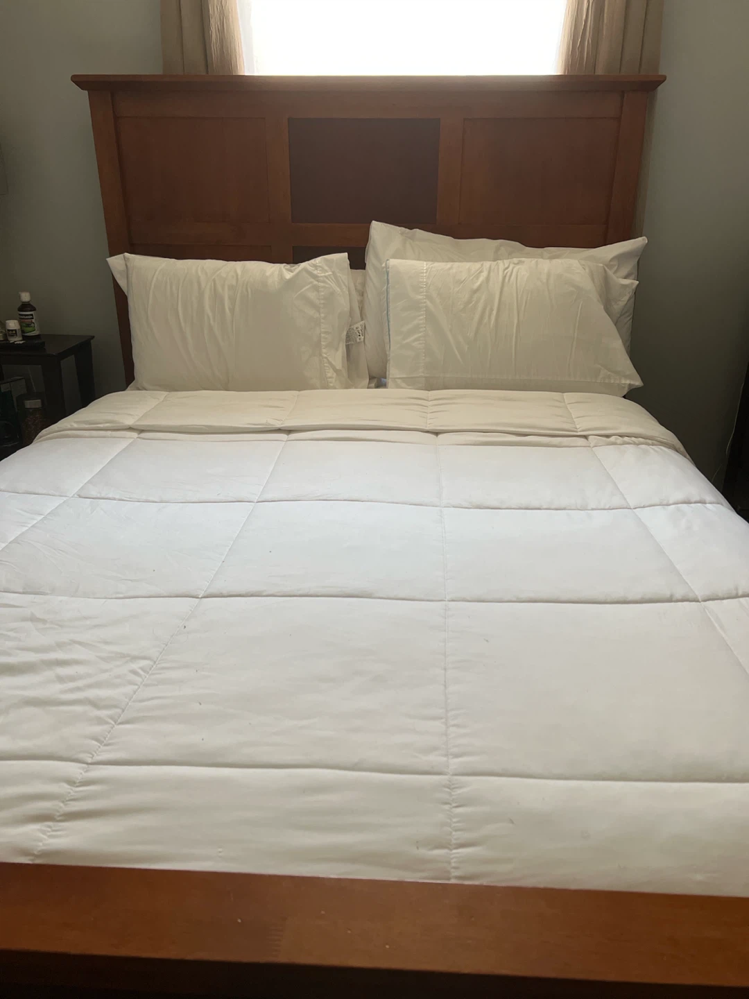 Wooden Bed Frame with Headboard - photo 3