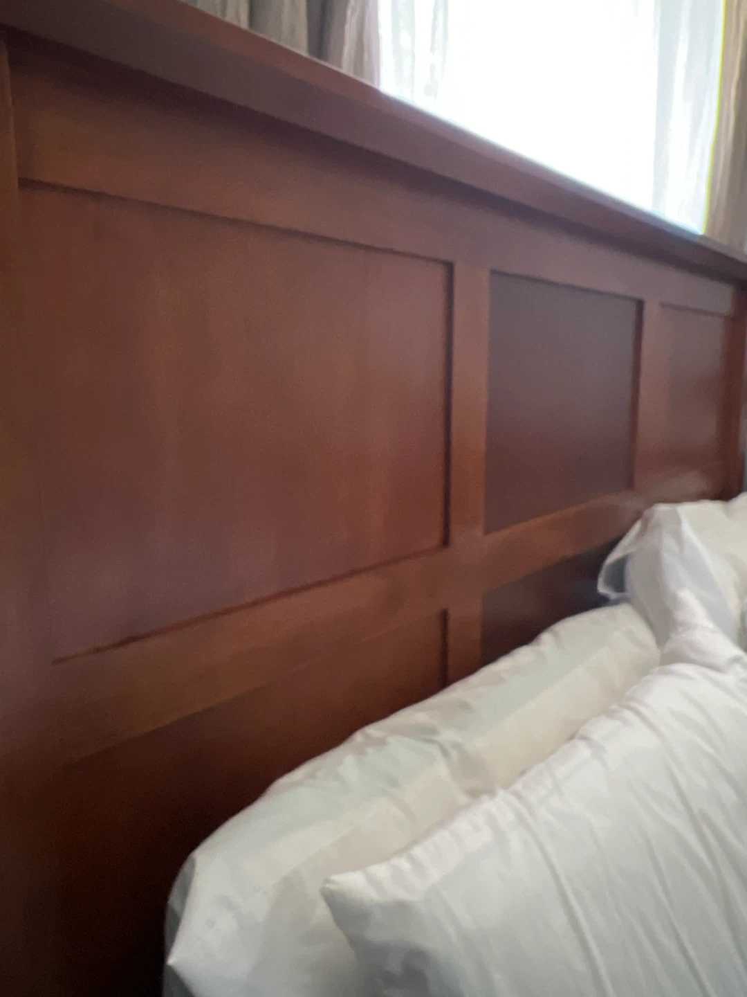 Wooden Bed Frame with Headboard - photo 4