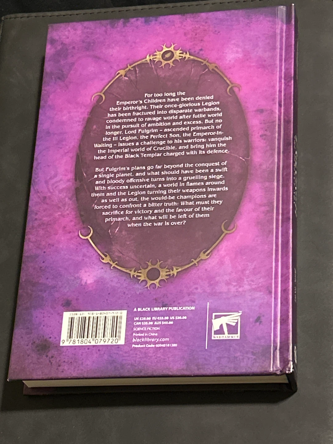Fulgrim: The Perfect Son - Warhammer Black Library Novel (HC) - photo 3