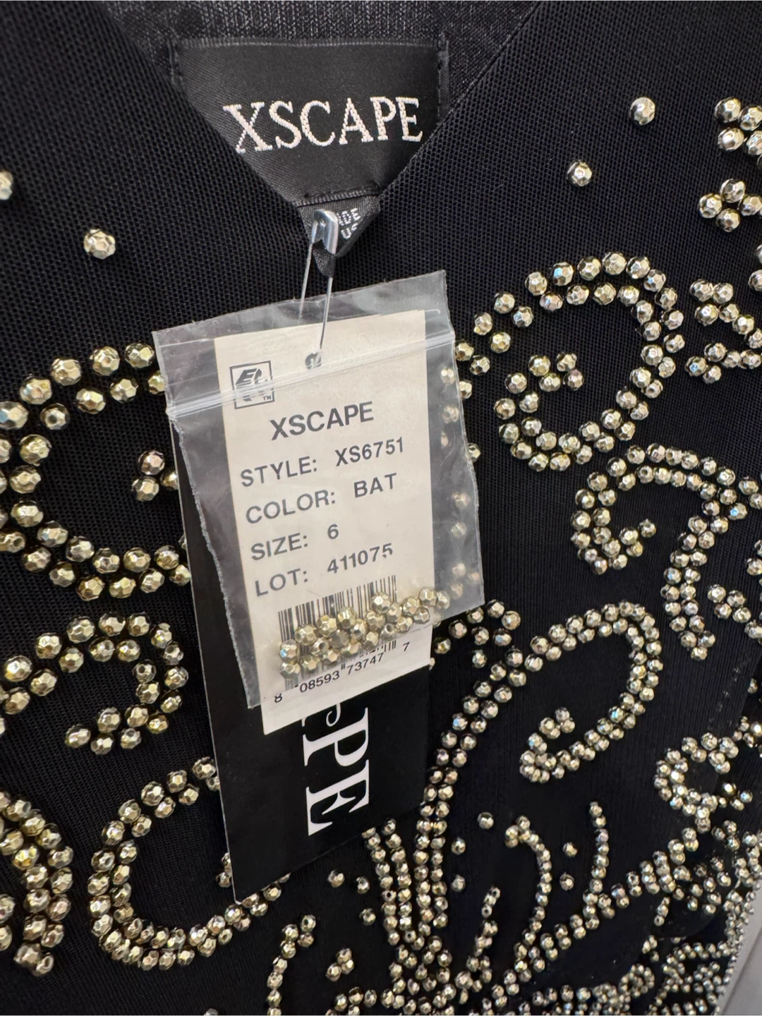 Brand New Xscape Beaded Dress – Size 6 - photo 2
