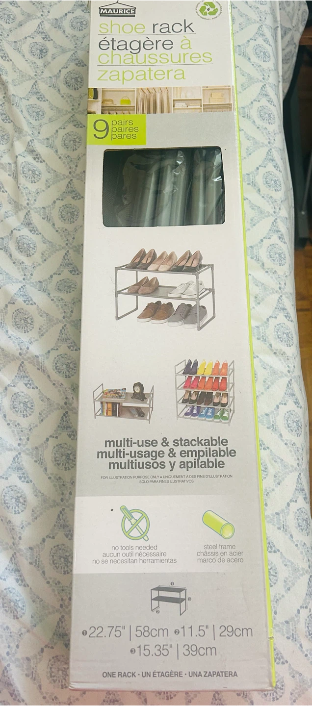 Maurice Shoe Rack - Holds 9 Pairs