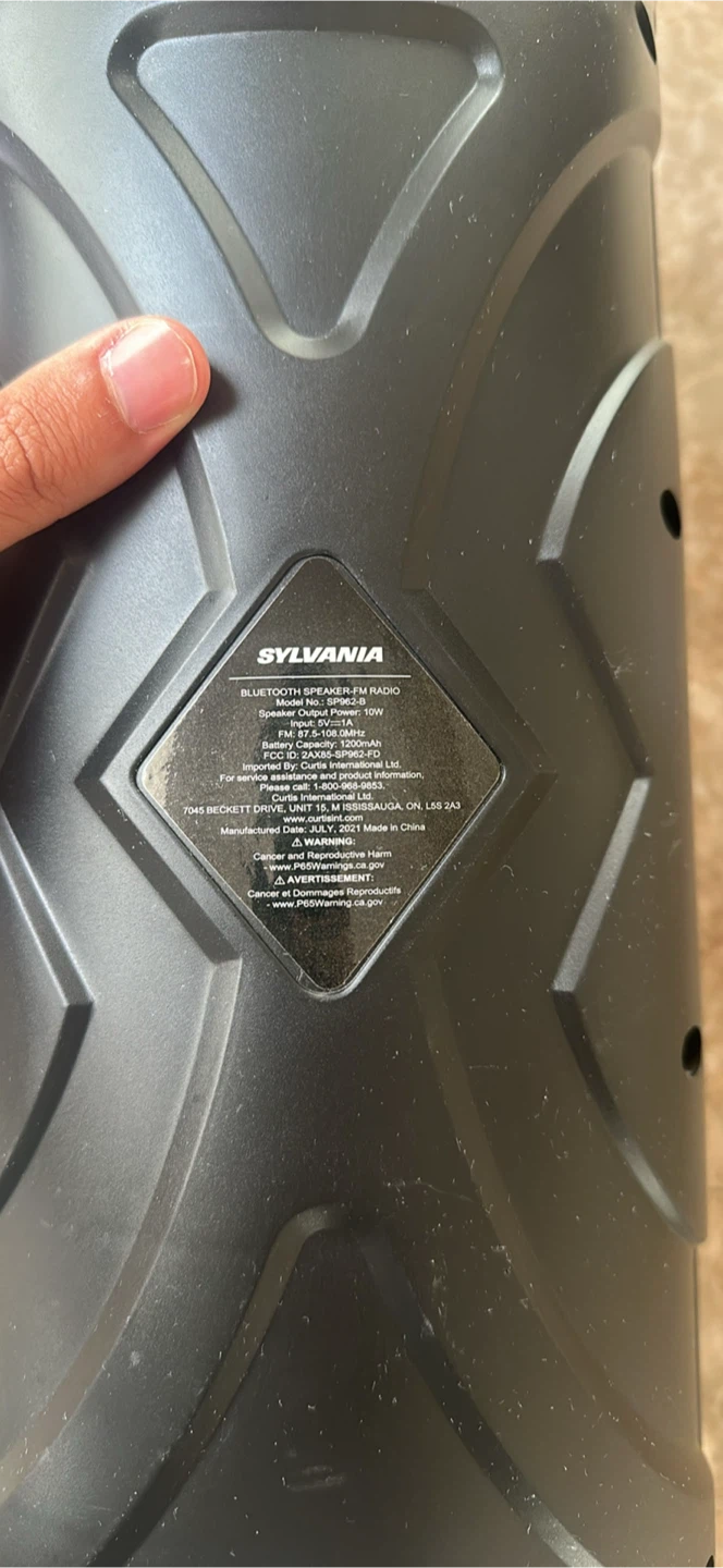 Sylvania Portable Bluetooth Speaker - photo 3